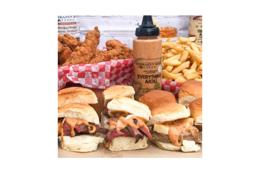 Turkey Meatball Sliders with Terrapin Ridge Farms Everything Aioli Turkey Meatball Sliders with Terrapin Ridge Farms Everything Aioli